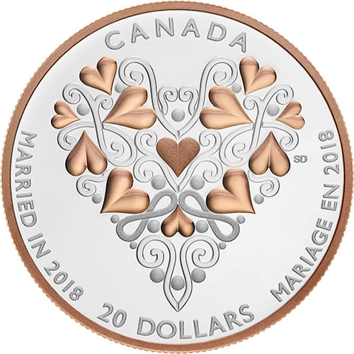 RCM-New-Release:--2018-Best-Wishes-On-Your-Wedding-Day---1-Oz.-Pure-Silver-Coin-With-Pink-Gold-Plati